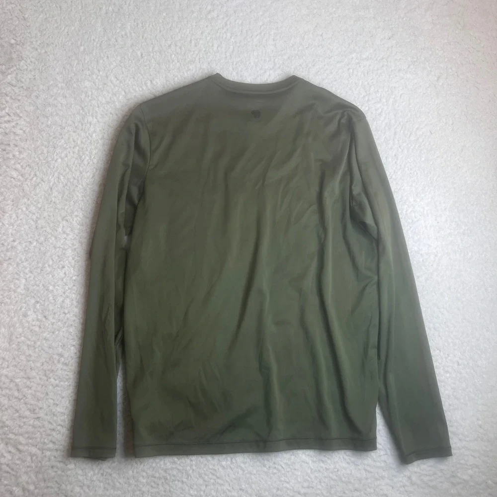 Mountain Hardwear Wicked Tech Long Sleeve Shirt Mens Large Green OM0269 Hiking